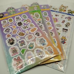 4 Adorable Labubu Sticker Set - Multicolor 🎁